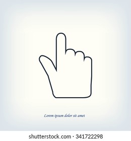 Hand cursor icon