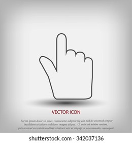 Hand cursor icon