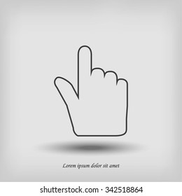 Hand cursor icon