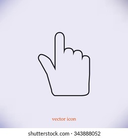 Hand cursor icon