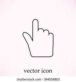 Hand cursor icon