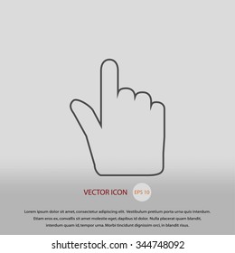 Hand cursor icon