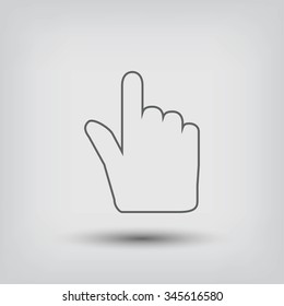 Hand cursor icon