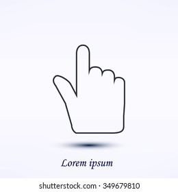 Hand cursor icon