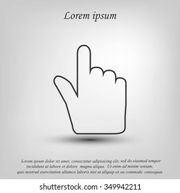 Hand cursor icon