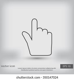 Hand cursor icon