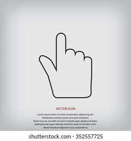 Hand cursor icon