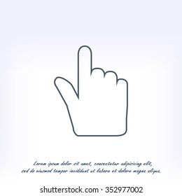 Hand cursor icon