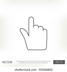 Hand cursor icon