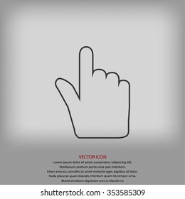 Hand cursor icon