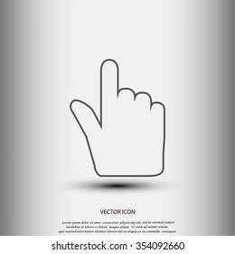 Hand cursor icon