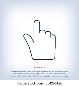 Hand cursor icon