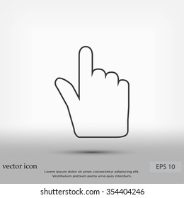 Hand cursor icon