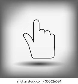 Hand cursor icon