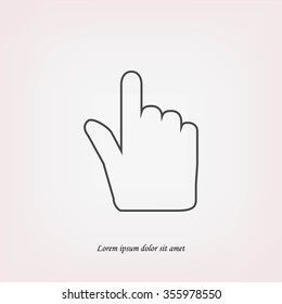 Hand cursor icon