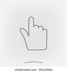 Hand cursor icon