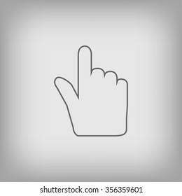 Hand cursor icon