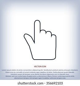 Hand cursor icon