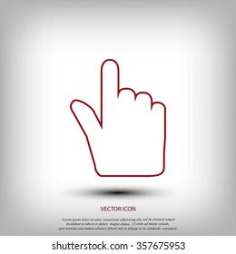 Hand cursor icon