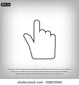 Hand cursor icon