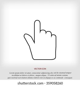 Hand cursor icon