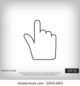 Hand cursor icon