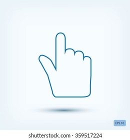 Hand cursor icon