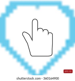 Hand cursor icon