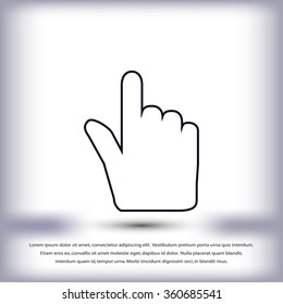 Hand cursor icon