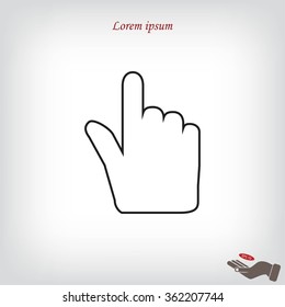 Hand cursor icon