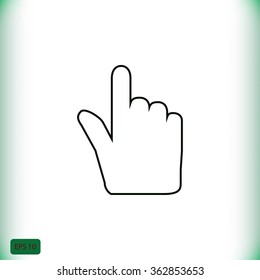 Hand cursor icon