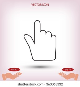 Hand cursor icon