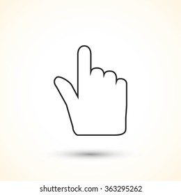 Hand cursor icon