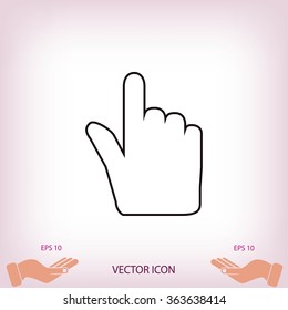 Hand cursor icon