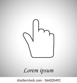 Hand cursor icon