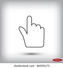 Hand cursor icon