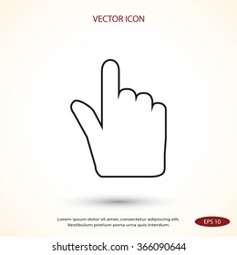 Hand cursor icon