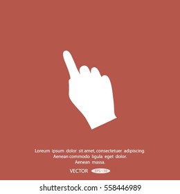 Hand cursor icon