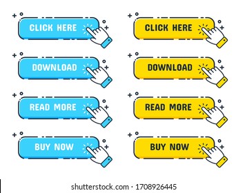 Hand cursor icon with blue and yellow buttons Click here for a link to the website.