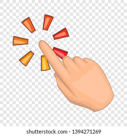 Hand cursor icon. Cartoon illustration of cursor vector icon for web design
