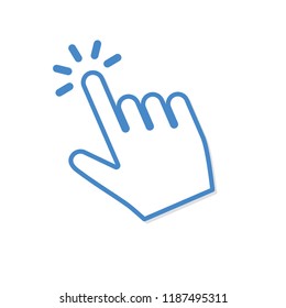 Hand cursor icon click