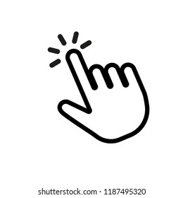 Hand cursor icon click