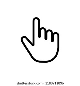 Icono del cursor de mano, haga clic en