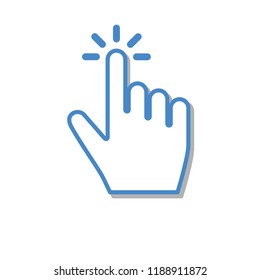 Hand cursor icon click