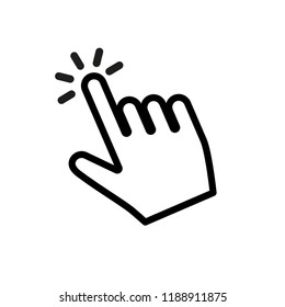Hand cursor icon click