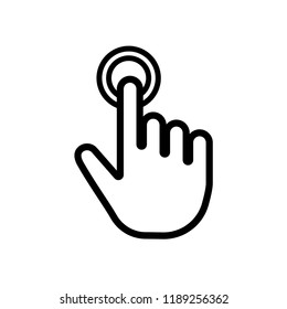Hand cursor icon click
