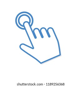 Hand cursor icon click