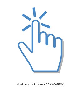 Hand cursor icon click