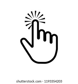 Hand cursor icon click