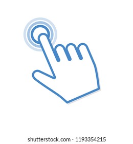 Hand cursor icon click